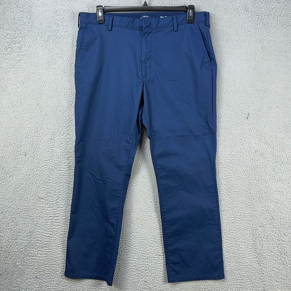 Izod Advantage Performance Pants Chino Mens 36X29 Blue Stretch Hiking Straight